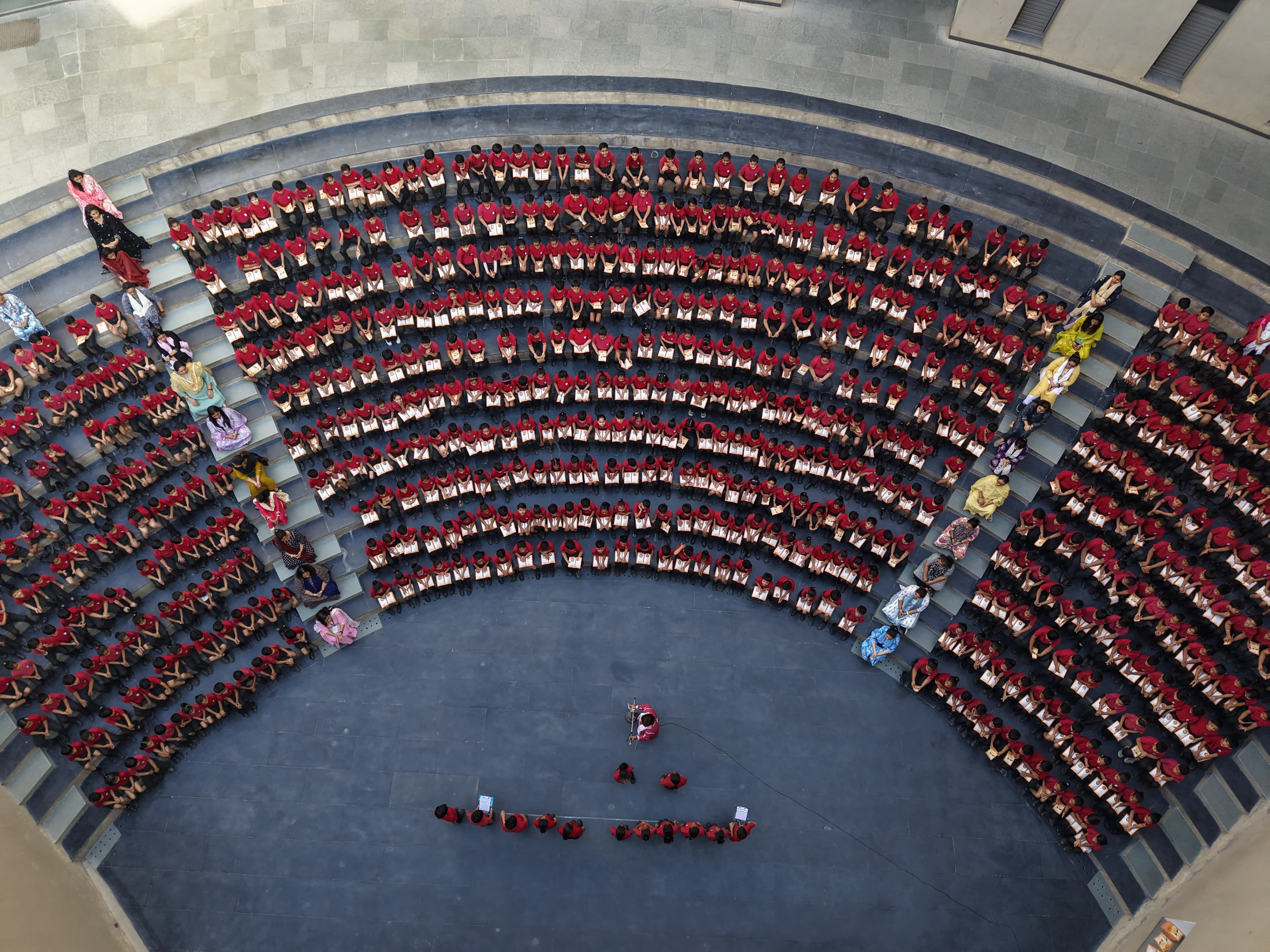 Assembly in the amphitheatre